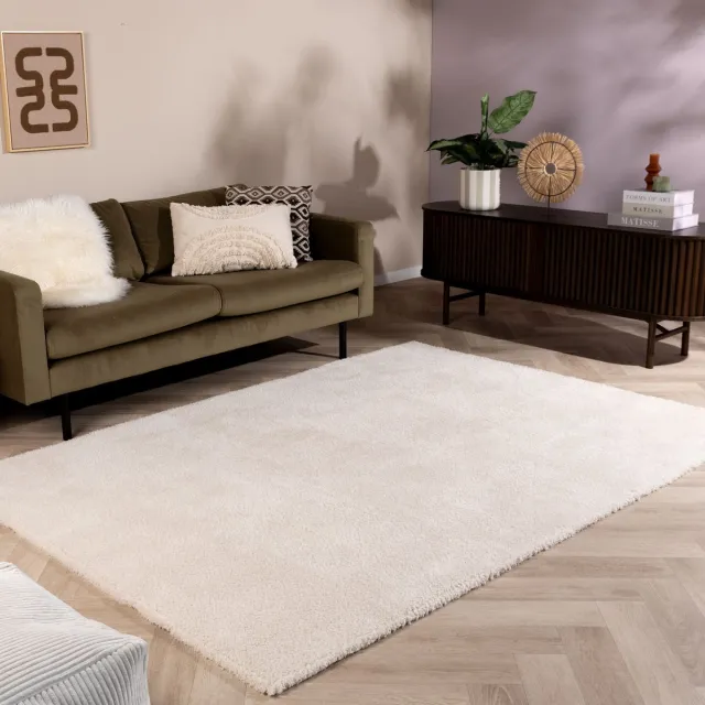 NATURL. Zacht vloerkleed - Teddy Creme - 120x170cm Crème