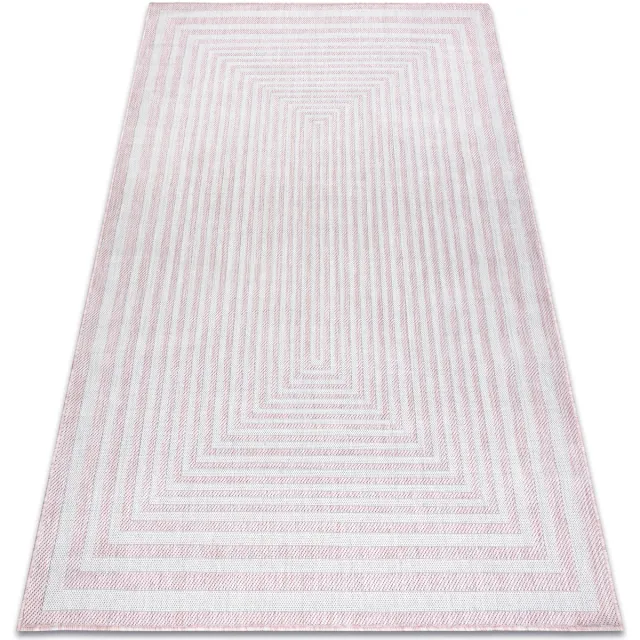 RUGSX Kleden Rugsx Sisal tapijt SION doolhof 22376 plat te 200x290 cm Roze