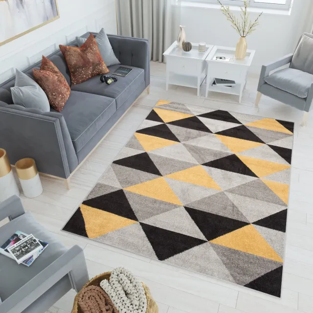 Tapiso Lazur Vloerkleed Grijs Zwart Modern Abstract Tapijt, foto 5