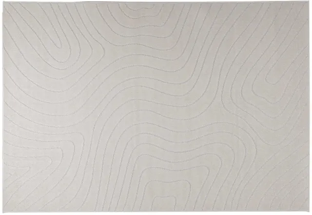 vidaXL Binnen- - en - buitenkleed - PALMERAS - Crème - 160 - x - 230 - cm - Polyester