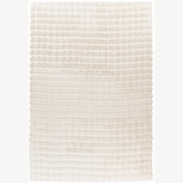 Dutch XXL Hoogpolig Vloerkleed | Tapijt | Harmony | Ribbels | Crème | 120x170 cm