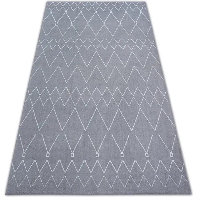 RUGSX Kleden Rugsx Tapijt SENSE Micro 81249 ZIGZAG , ETNO 160x230 cm Wit