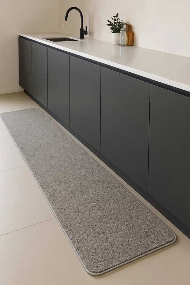 De Lange Trading Tapijt loper - Loper - Tapijt - Grijs - Zacht - Afgewerkt Tapijt - Loper 80x200x cm - Modern - Tapijt Woonkamer - Slaapkamer - Eetkamer