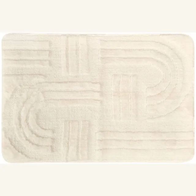 5 Five Simply Smart Antislip badmat met motief STRIO Blanc