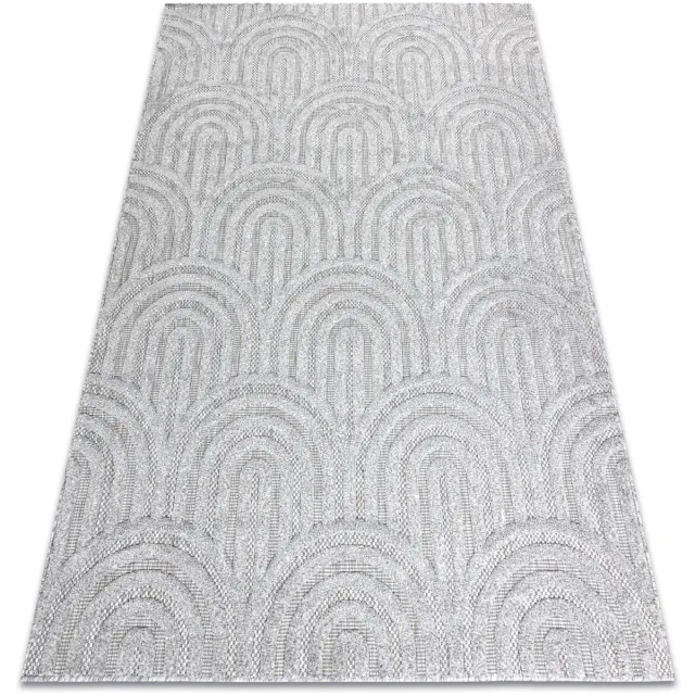 RUGSX Kleden Rugsx Tapijt SANTO SISAL 0537 geometrisch grijs 200x290 cm