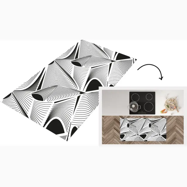 KitchenYeah Keukenloper - Loper keuken - Patroon - Abstract - Zwart Wit - Keukenloper vinyl, foto 2