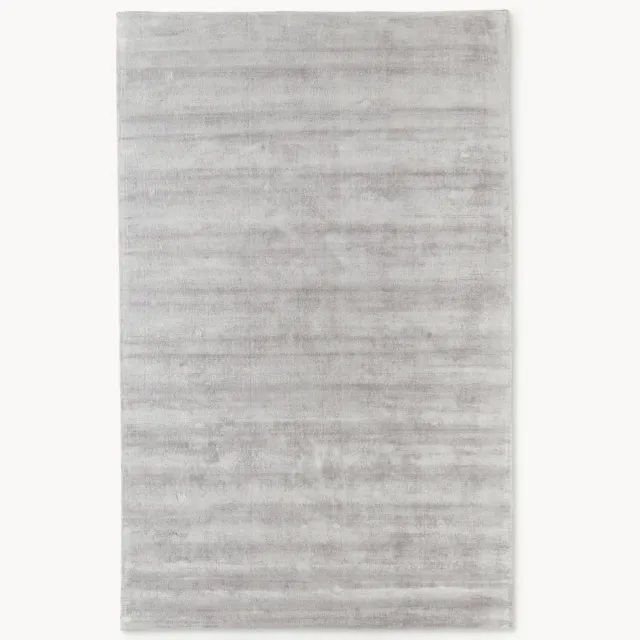 Westwing Collection Handgeweven viscose vloerkleed Jane Grijs
