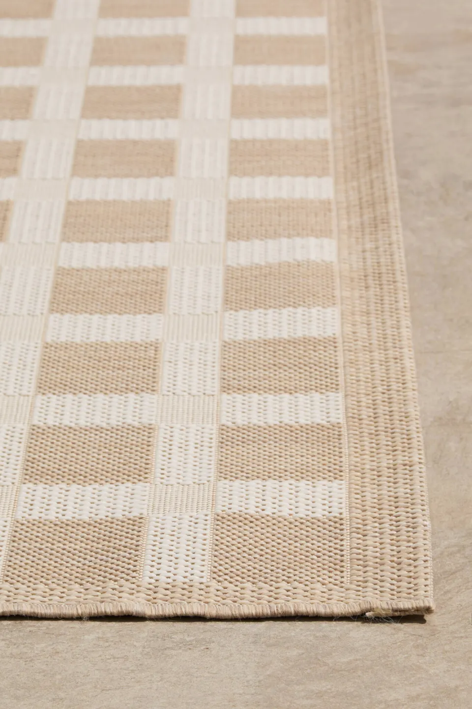 NOUS Living binnen- en buitenvloerkleed zand/off white (230x160 cm), foto 5