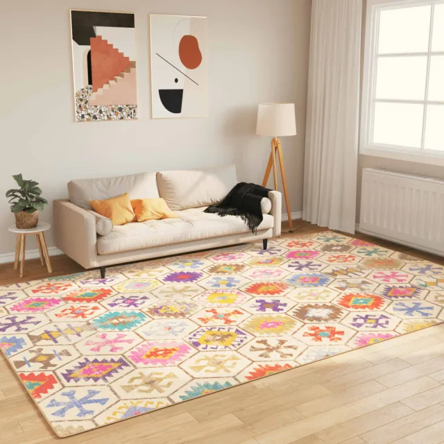 vidaXL Vloerkleed wasbaar 190x300 cm meerkleurig, foto 2