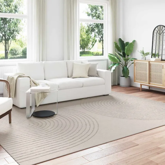 vidaXL Binnen kleed GALATI Crèmekleurig 200 x 280 cm Polyester, foto 2