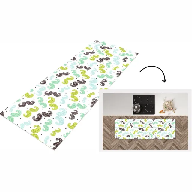 KitchenYeah Keukenloper - Loper keuken - Patronen - Snor - Kleuren - Keukenloper vinyl Multicolor