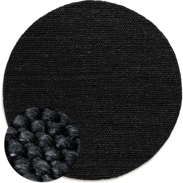 Nordic Weavers Rond wollen vloerkleed - Løkke zwart 300