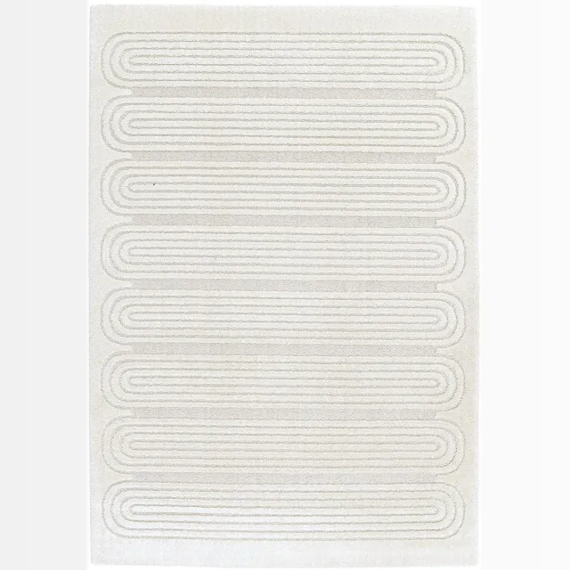 AFK Living Zacht tapijt met reliëfpatroon SINEA beige