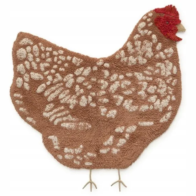 Lorena Canals Wasbaar Vloerkleed - Chicken - 110 x 100 cm Veelkleurig