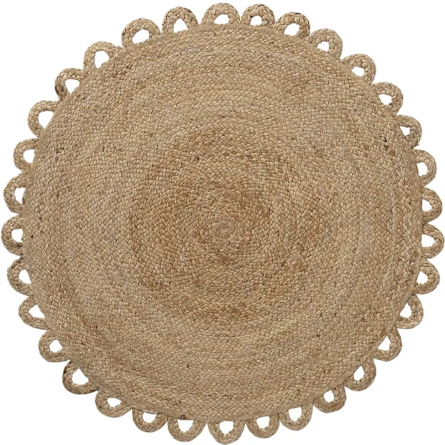 vertbaudet Rond tapijt van jute FESTON beige