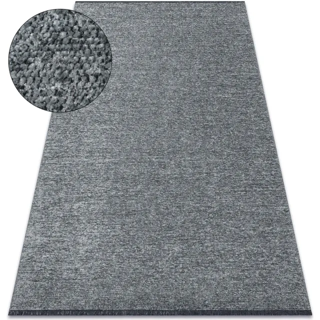 RUGSX Kleden Rugsx Tapijt FLORENCE 24021 Eenkleurig, glamour, plat ge 135x190 cm Grijs