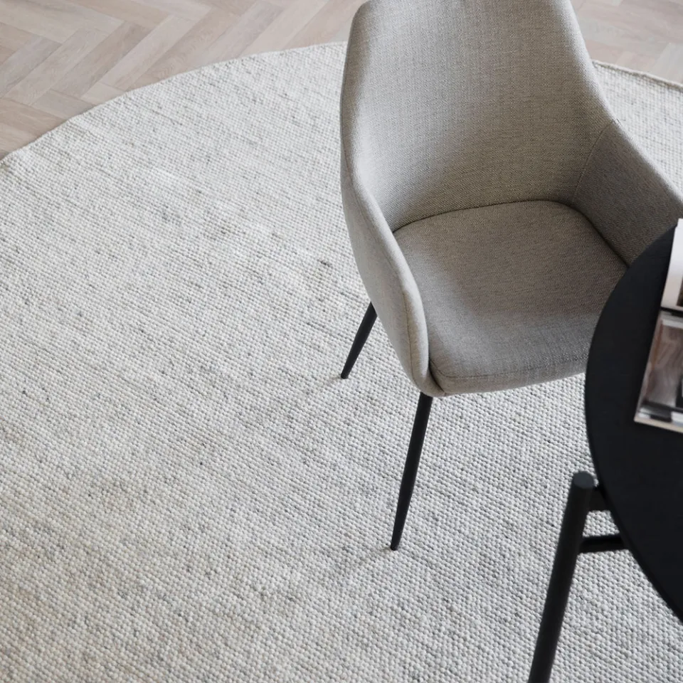 Rowico Home Auckland rond vloerkleed lichtgrijs - Ø 250 cm grijs, foto 5