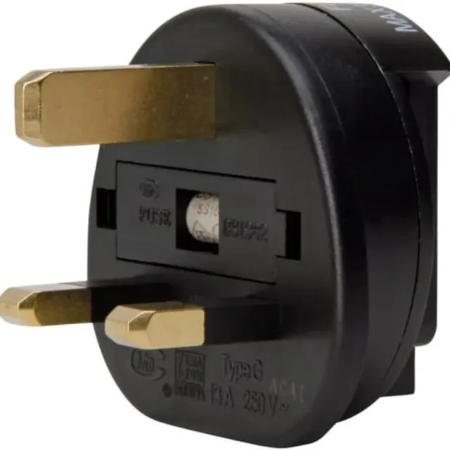 Kopp reisadapter voor de VS, VK, CH, AUS en CN Wereldwijd basiselement voor diverse landstekkers Universele adapter (Verenigd Koninkrijk) Zwart