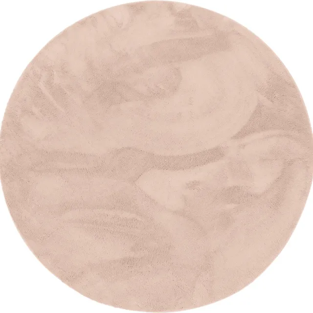 Pergamon Luxus Super Soft Feel Vloerkleed Pearl rond Roze