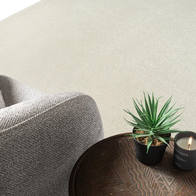 Muratap Uni Effen Laagpolig Vloerkleed Modern Creme- 240x340 CM