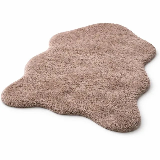 Living & Style Imitatiebont Vloerkleed Donkerzand – Zacht Kunstbont Tapijt – 60x90 cm – Luxe & Comfortabel Bruin
