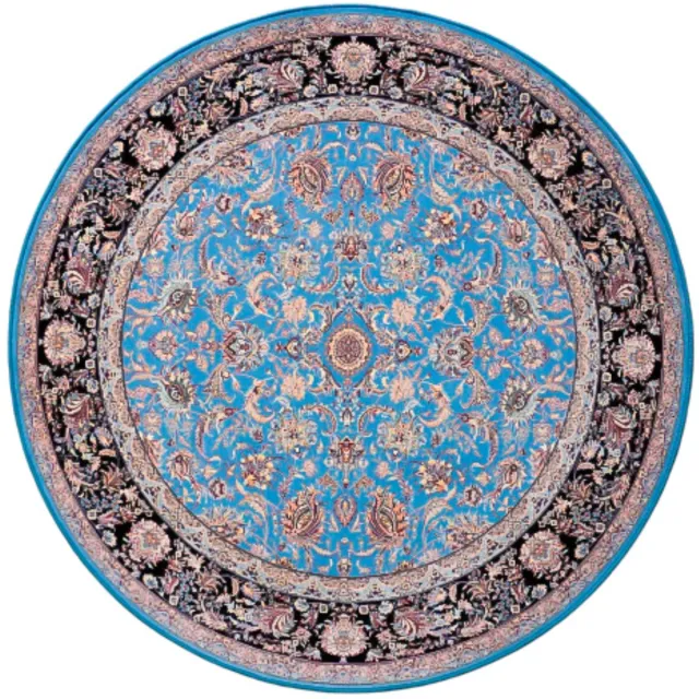 SusaStyle Perzisch Vloerkleed – Afshan Saltanati blue – Tapijt 150 cm - Rond blauw