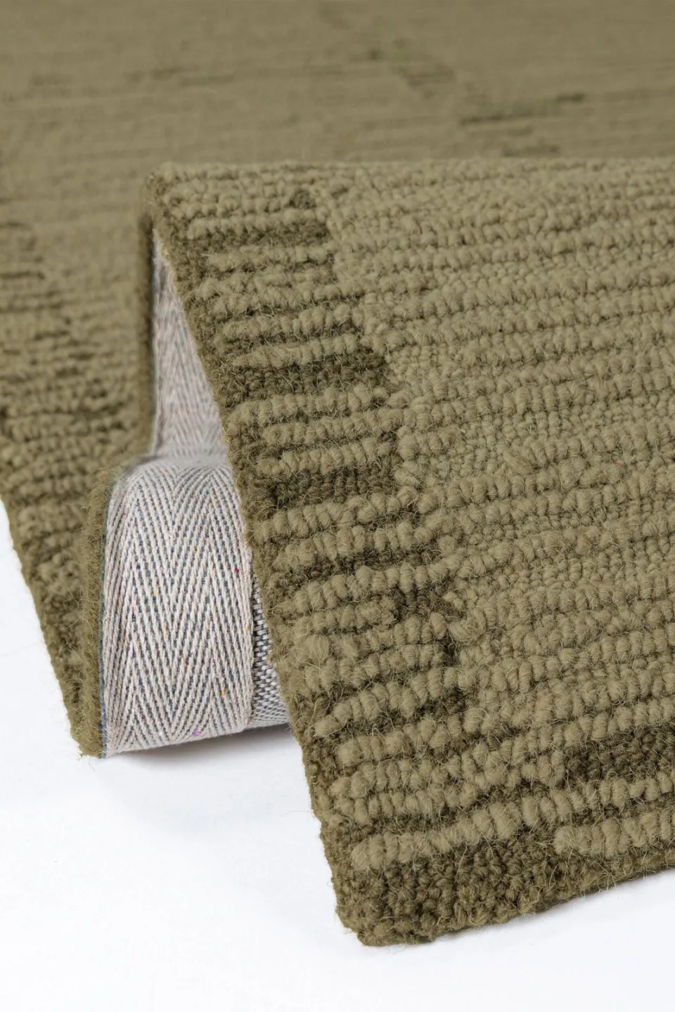 Flair Rugs Harris Modula wollen loper groen, foto 5