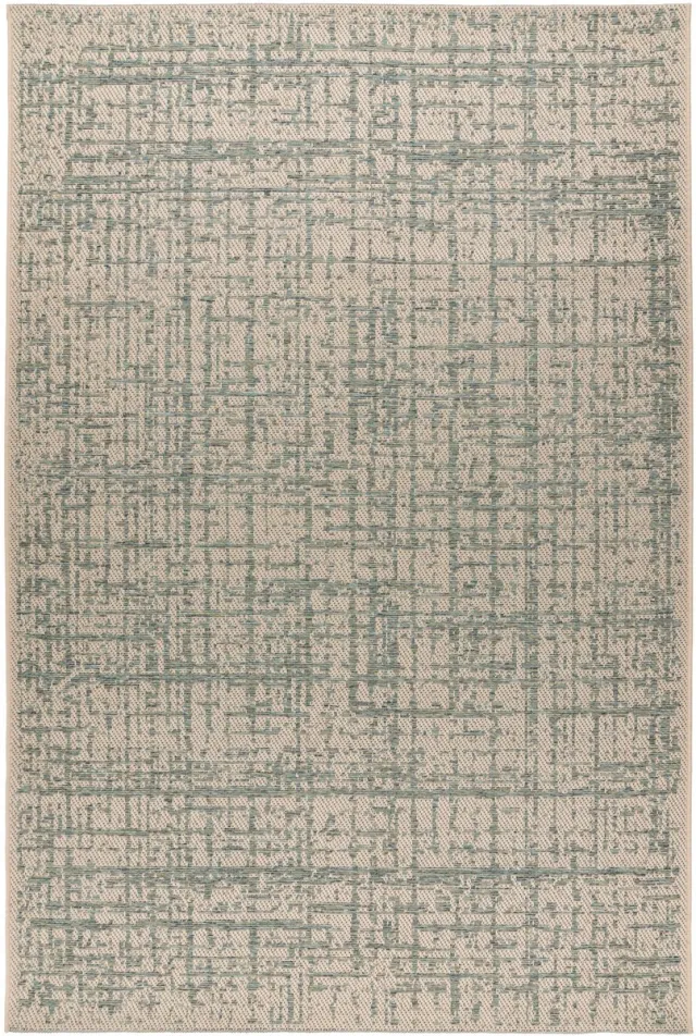 Padiro stijlvol platgeweven vloerkleed 200 x 290 cm - turquoise - modern effen ontwerp - voor binnen en buiten - voor vloerverwarming - van polypropyleen blauw