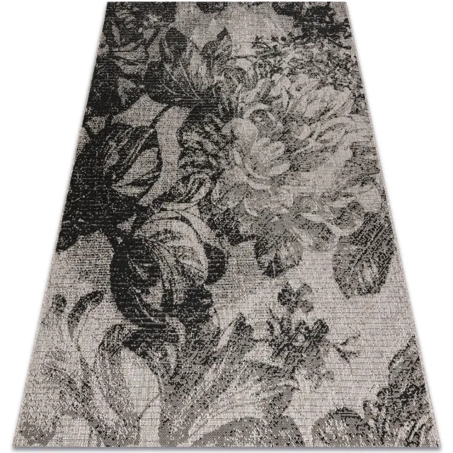 RUGSX Kleden Rugsx Sisal tapijt SISAL FLOORLUX 20491 BLOEMEN zilver 240x330 cm Grijs
