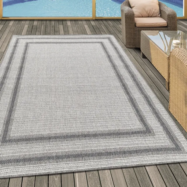Ayyildiz Aruba Vloerkleed – Grijs/Lichtgrijs – Laagpolig & Waterafstotend – Geschikt voor Binnen & Buiten – 60x100 cm