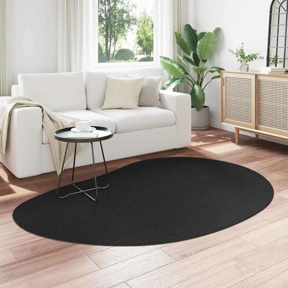 vidaXL Tapijt HUARTE Zwart 140 x 200 cm Polyester, foto 3