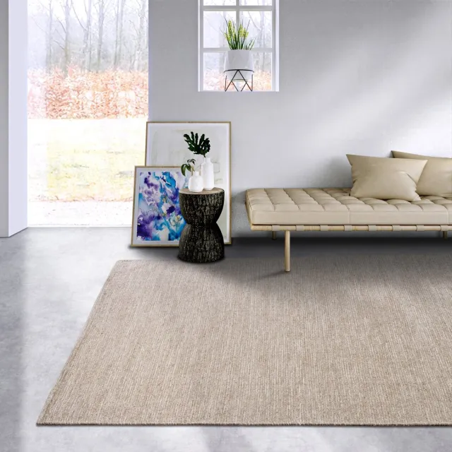 Elle Decoration Delhi wollen vloerkleed Pradesh Linnenwit - 80 x 150 cm - (XS) Beige