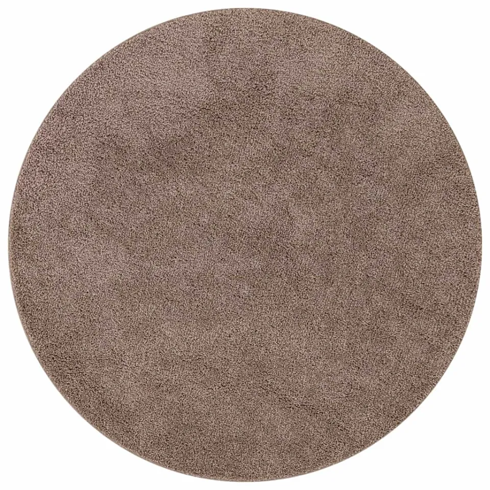 vidaXL Antislip Shaggy Tapijt Bruin 120 x 120 cm PP