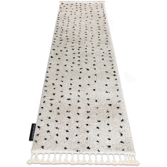 RUGSX Kleden Rugsx Tapijt, Vloerbekleding BERBER SYLA B752 stippen , 80x250 cm Beige