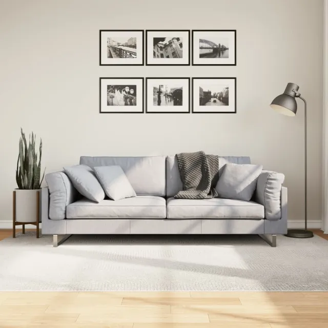 vidaXL Vloerkleed IZA laagpolig Scandinavisch 160x230 cm crèmekleurig