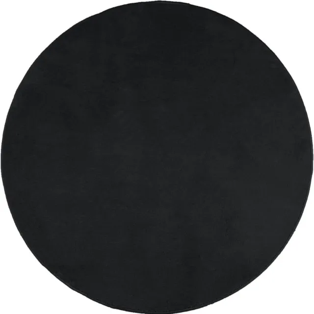 vidaXL Vloerkleed - OVIEDO - laagpolig - Ø - 200 - cm - zwart