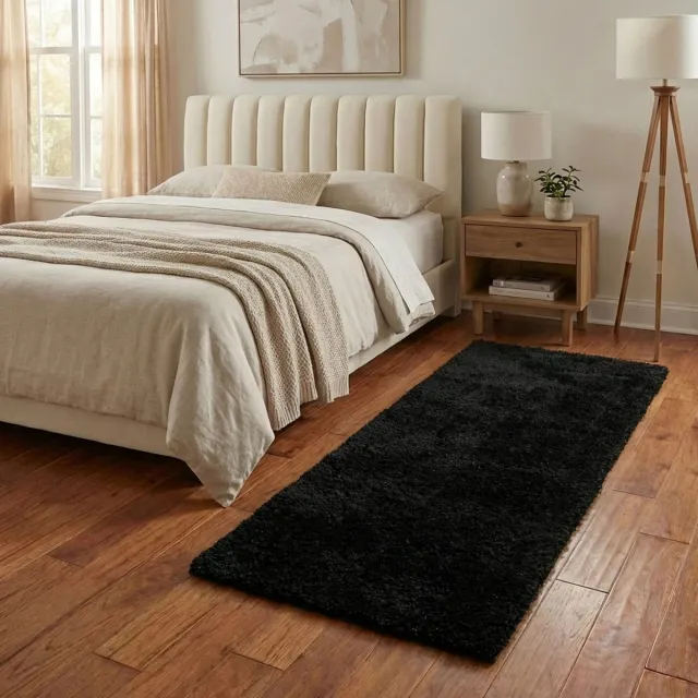 NATURL. Wasbare loper - Blaze Zwart - 80x200cm