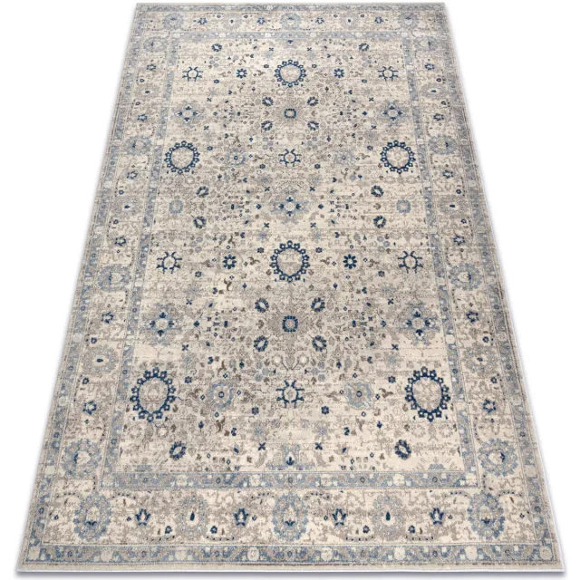 RUGSX Kleden Rugsx Wollen tapijt NAIN Frame ornament 7586/51935 beige 80x150 cm