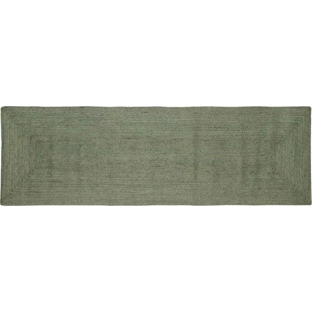 vidaXL Gebied Tapijt Olijfgroen 80 x 250 cm Jute