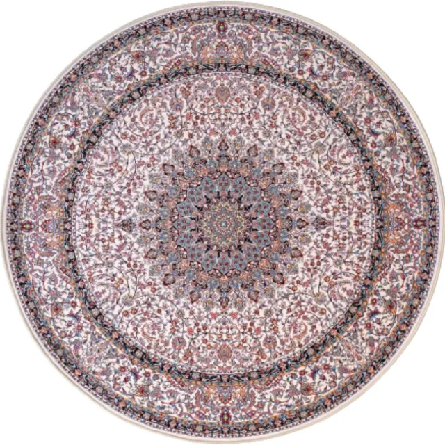 SusaStyle Perzisch Vloerkleed – Shahkar Cream – Tapijt 150 cm – Rond crème
