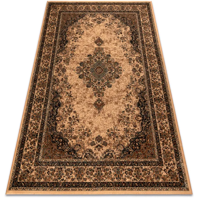 RUGSX Kleden Rugsx Wollen tapijt KASHQAI 4355 100 oosters, kader, 160x240 cm Beige
