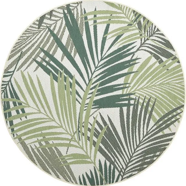 Garden Impressions Naturalis karpet - Ø160 cm - palm leaf green groen