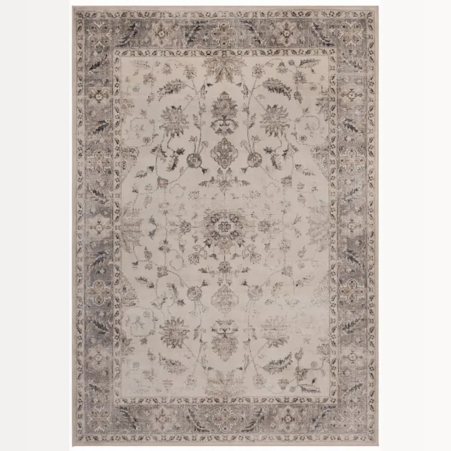 Dutch XXL Vintage Vloerkleed | Tapijt | Inka | Bloemen | Beige | 120x170 cm