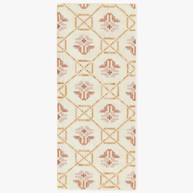Westwing Collection Handgetuft wollen loper Nava Beige