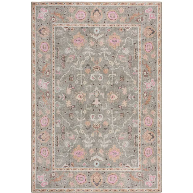 Flair Rugs Una wasbaar traditioneel vloerkleed groen