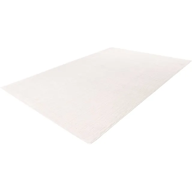 Lalee Vloerkleed - 3D Blokjes Stijl - Modern Tapijt - Ivoor Wit - Laagpolig - Japandi Design - Lichtgewicht