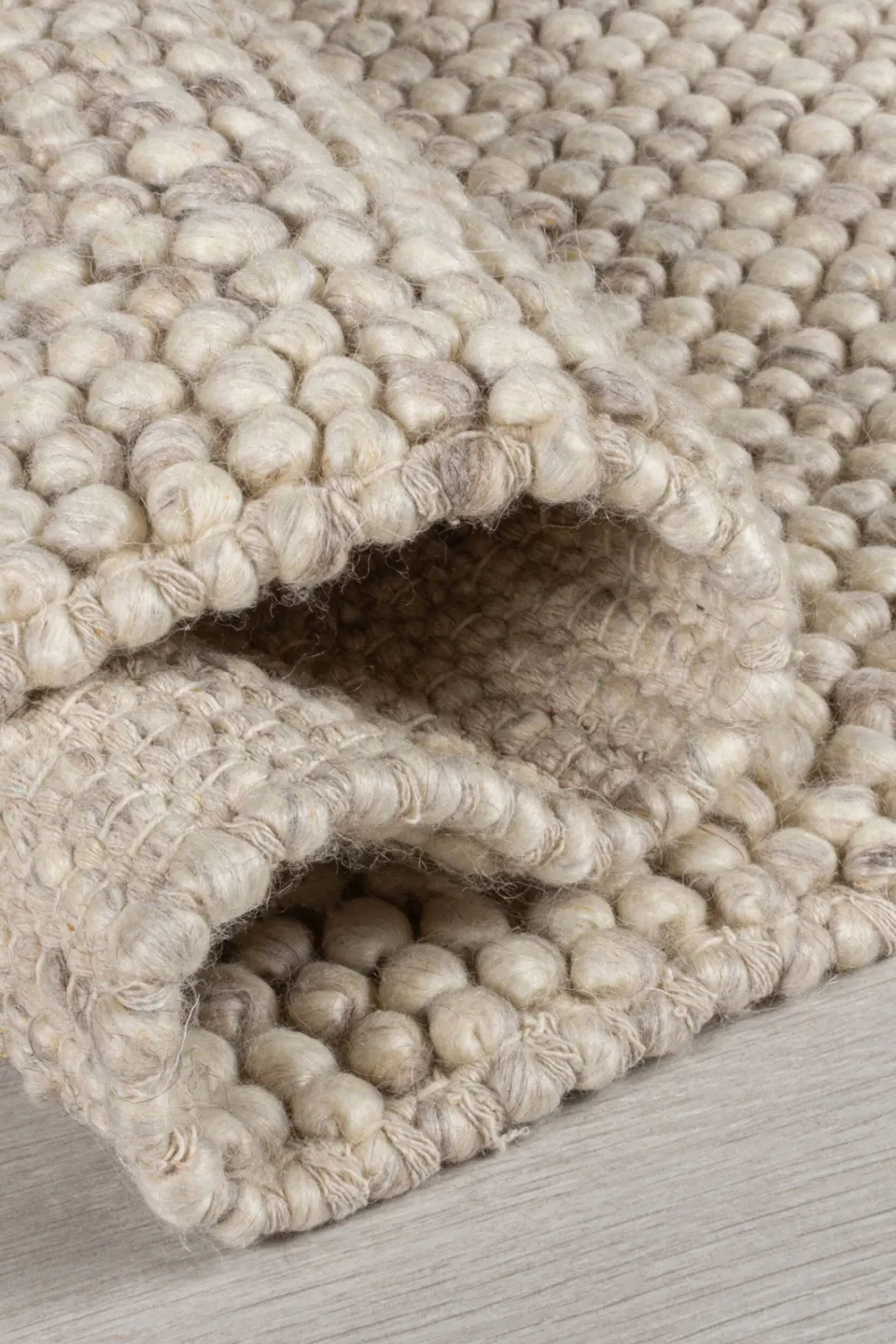 Flair Rugs Minerals wollen vloerkleed beige, foto 3