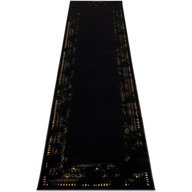RUGSX Kleden Rugsx Tapijt GLOSS modern 408C 86 Frame stijlvol, 80x300 cm Zwart