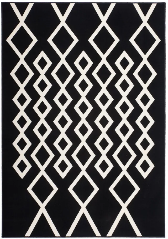 Padiro design laagpolig vloerkleed - crème / offwhite - modern geometrisch patroon - voor vloerverwarming - van polypropyleen