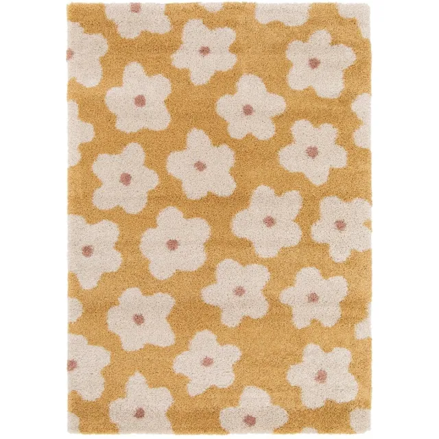 AFK Living Kinderkleed dik en comfortabel FLEURS geel